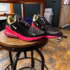 Nike Airmax 270 black with pink and green